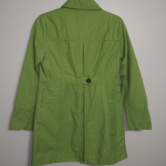🍒 Eddie Bauer green trench rain jacket - Picture 2 of 5